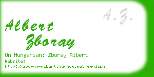 albert zboray business card